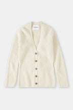 V Cardigan Long Sleeve - Ivory - Femme
