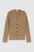 V Cardigan Long Sleeve - Dried Tabaco - Femme