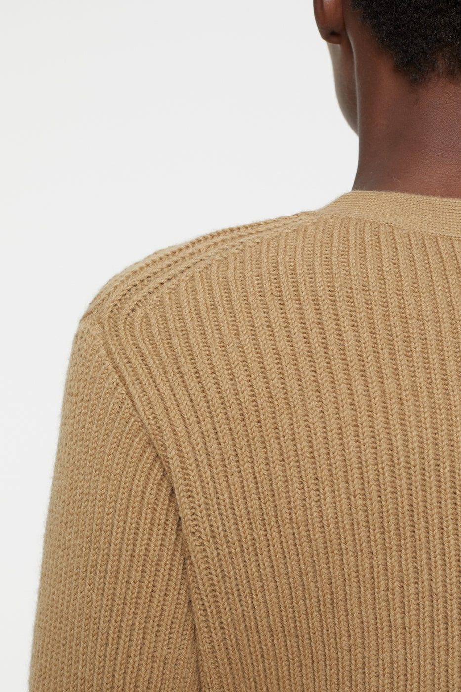 V Cardigan Long Sleeve - Dried Tabaco - Femme