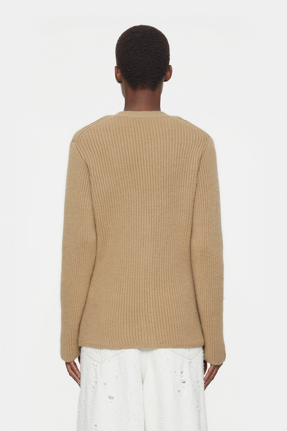 V Cardigan Long Sleeve - Dried Tabaco - Femme