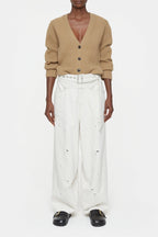 V Cardigan Long Sleeve - Dried Tabaco - Femme