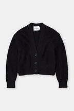 V Cardigan Long Sleeve - Black - Femme