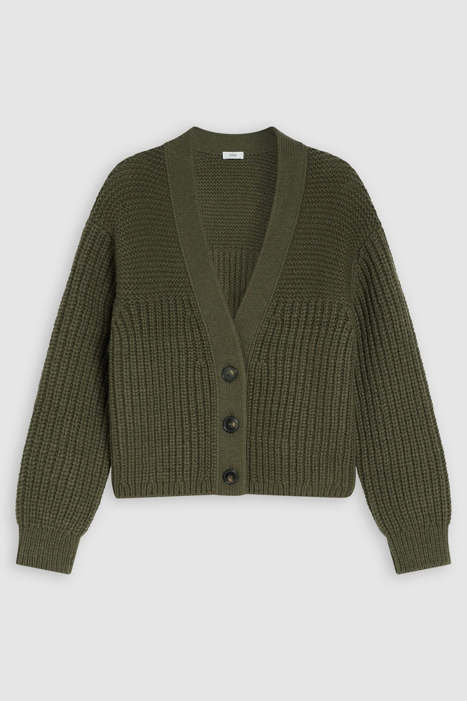 V Cardigan Long Sleeve - Industrial Green - Femme