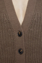 V Cardigan Long Sleeve - Old Pine - Femme