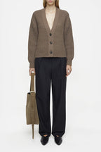 V Cardigan Long Sleeve - Old Pine - Femme