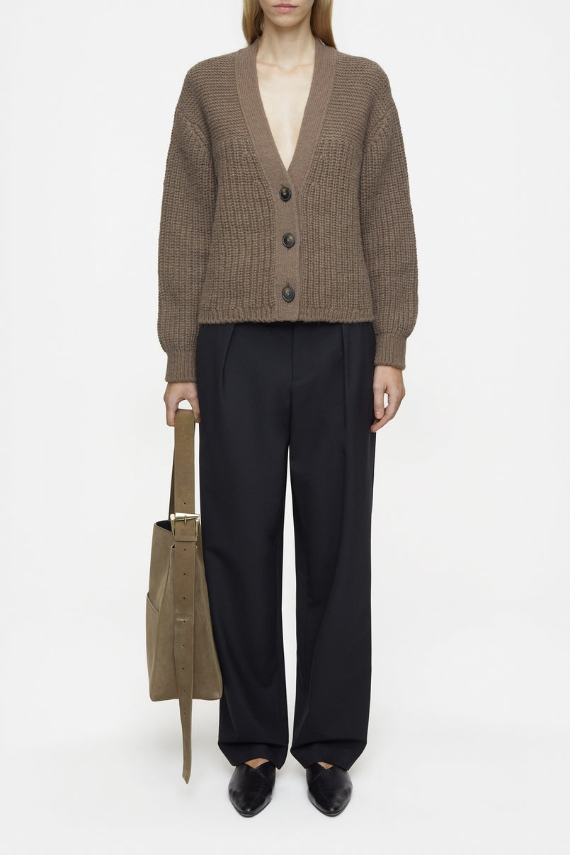 V Cardigan Long Sleeve - Old Pine - Femme