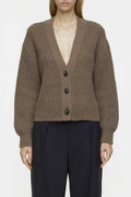V Cardigan Long Sleeve - Old Pine - Femme