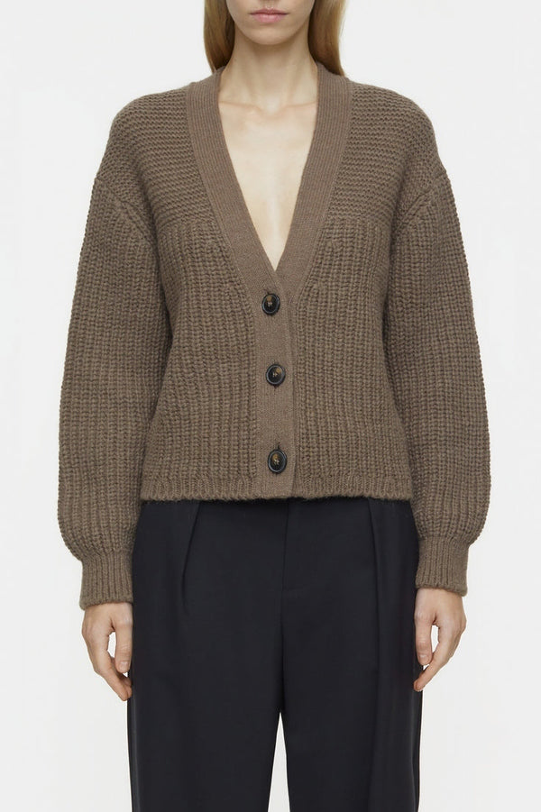 V Cardigan Long Sleeve - Old Pine - Femme