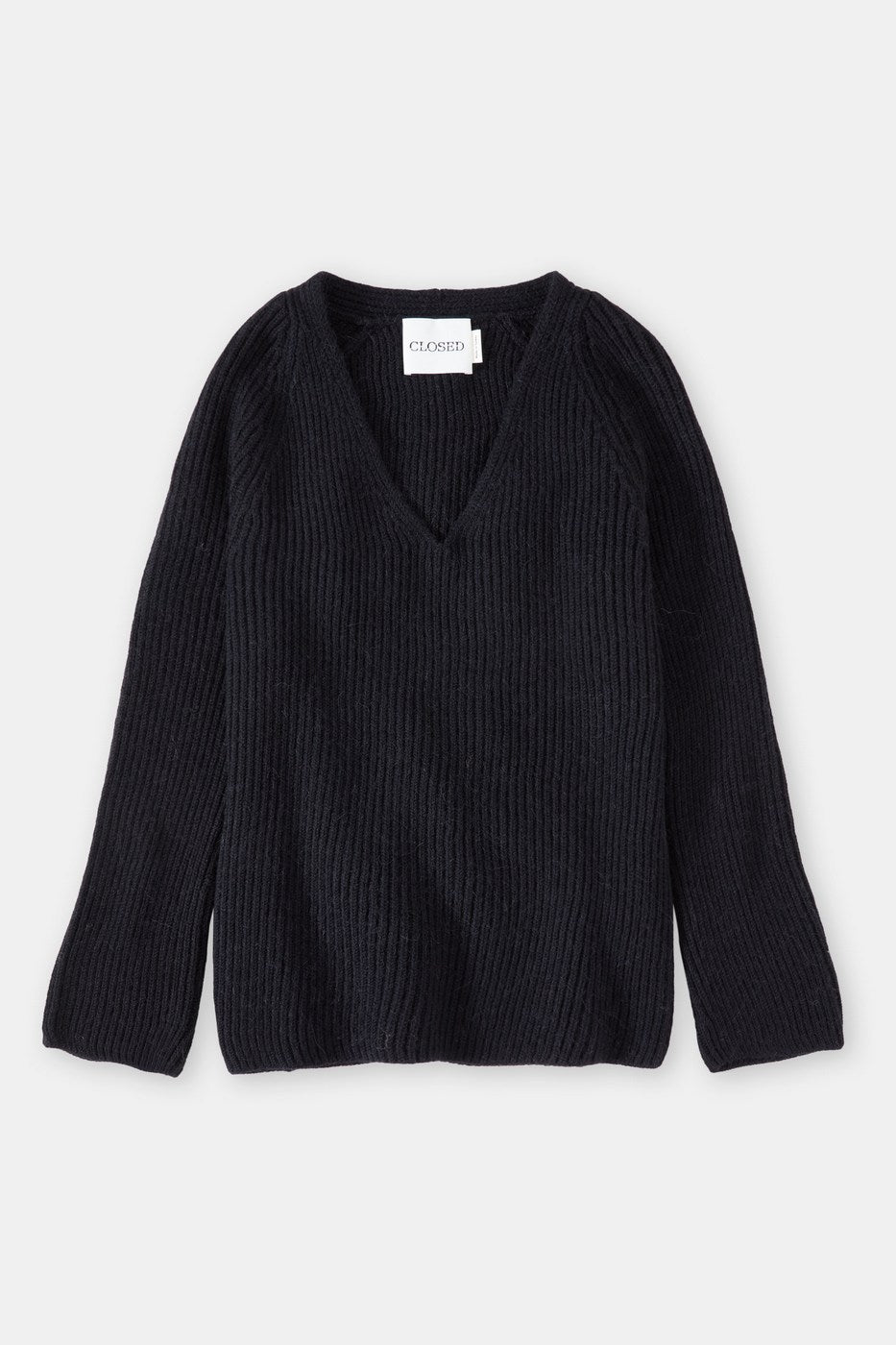 V Neck Long Sleeve - Black - Femme