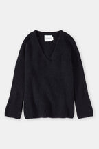 V Neck Long Sleeve - Black - Femme