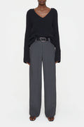 V Neck Long Sleeve - Black - Femme