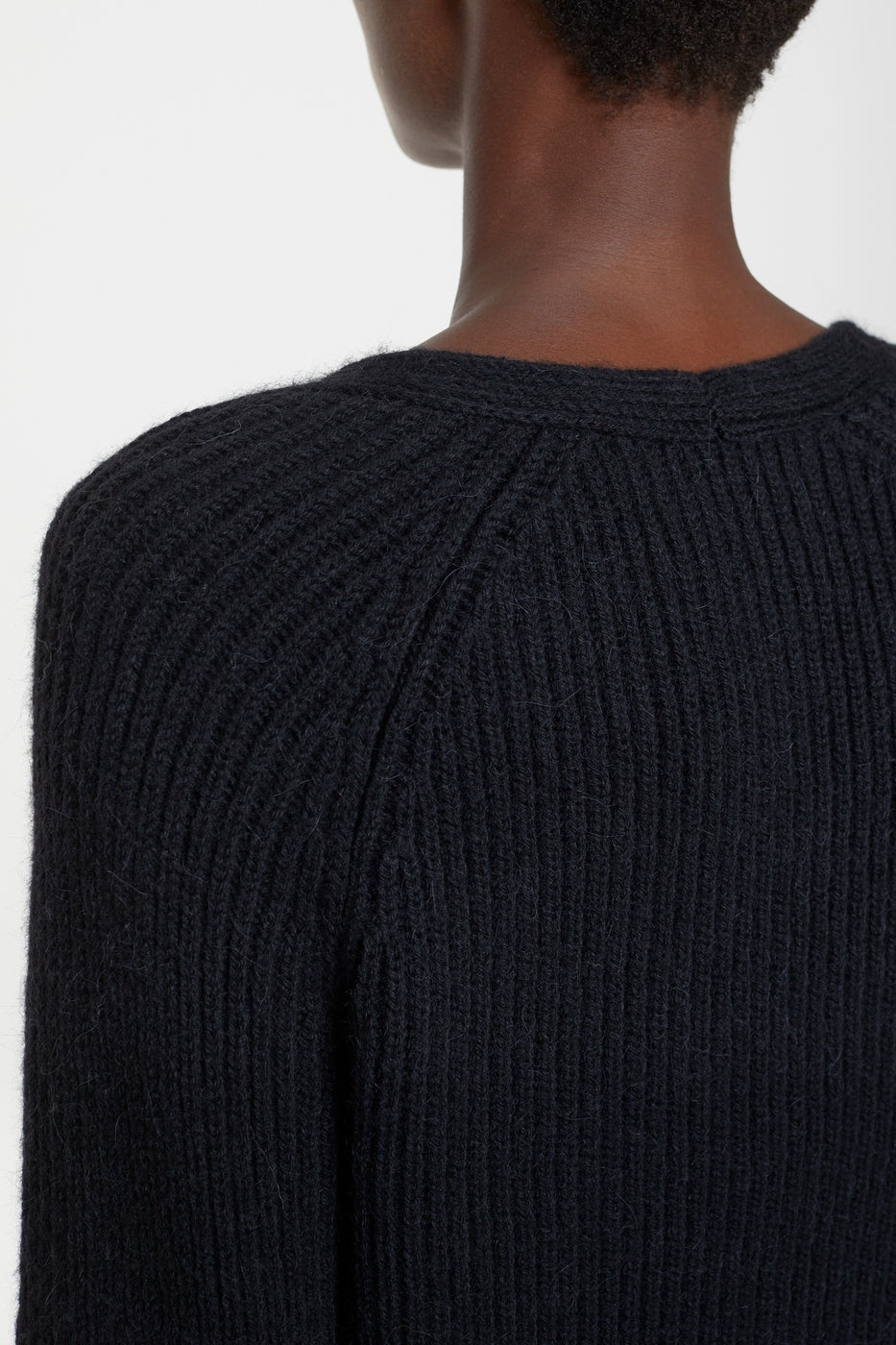 V Neck Long Sleeve - Black - Femme