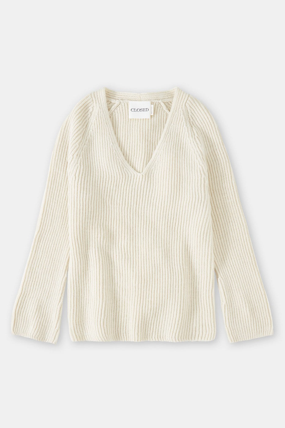 V Neck Long Sleeve - Ivory - Femme