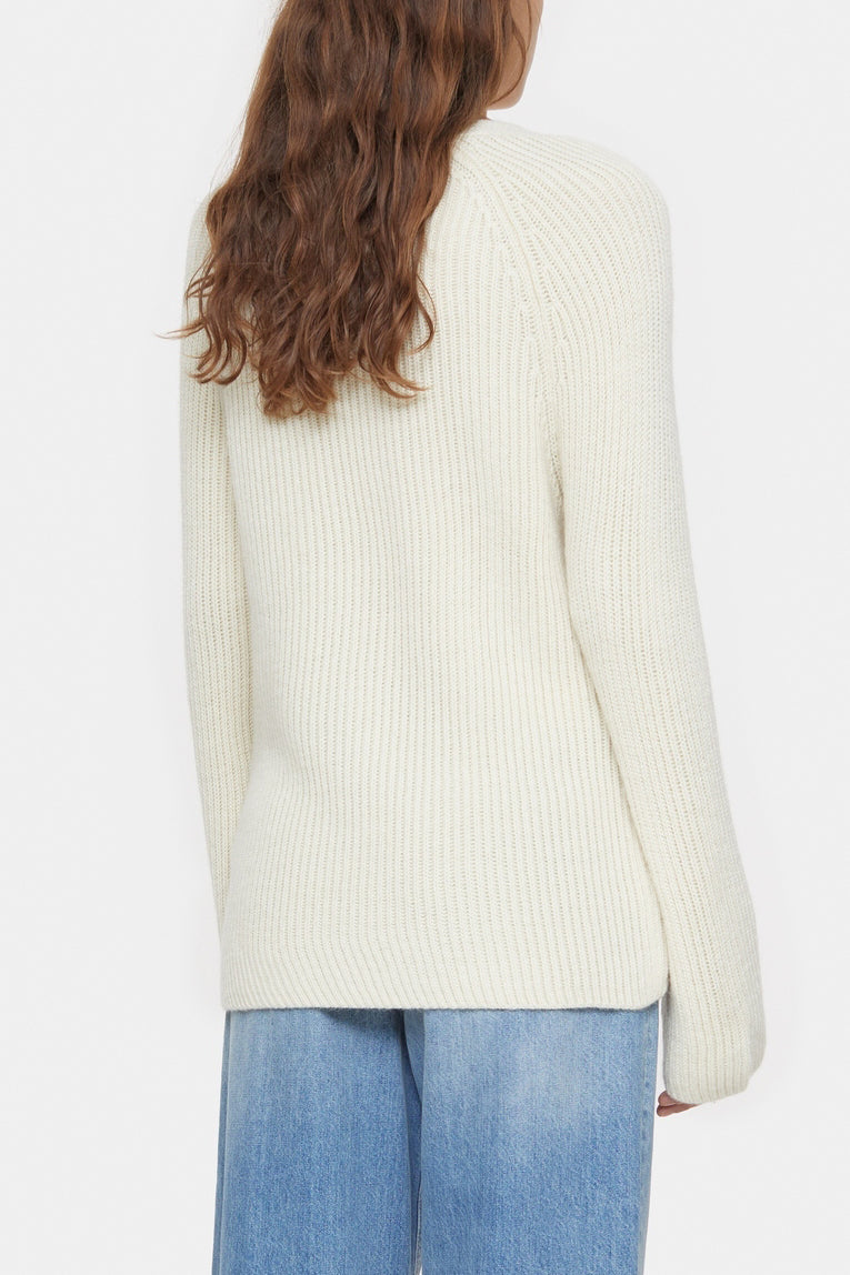 V Neck Long Sleeve - Ivory - Femme