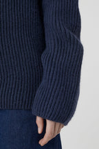 V Neck Long Sleeve - Space Blue - Femme