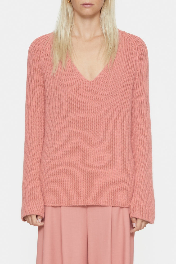 V Neck Long Sleeve - Rose Dust - Femme