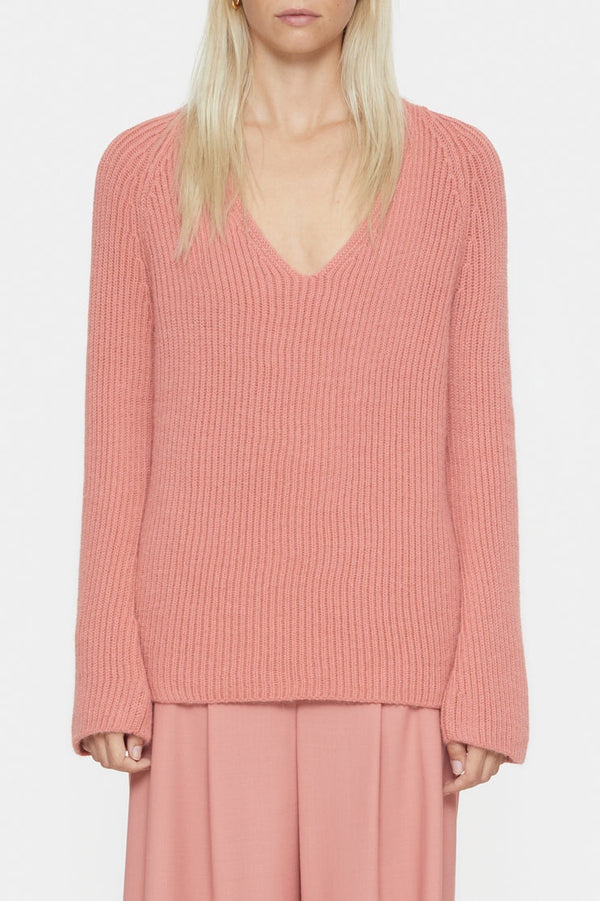 V Neck Long Sleeve - Rose Dust - Femme