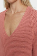 V Neck Long Sleeve - Rose Dust - Femme