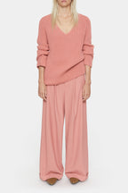 V Neck Long Sleeve - Rose Dust - Femme