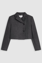 Cropped Blazer - Charcoal - Femme