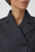 Cropped Blazer - Charcoal - Femme