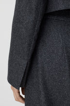 Cropped Blazer - Charcoal - Femme