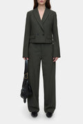 Fitted Blazer - Green Weed - Femme