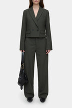 Fitted Blazer - Green Weed - Femme