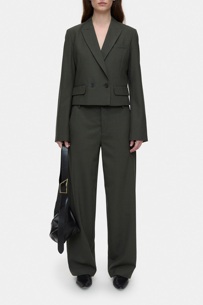 Fitted Blazer - Green Weed - Femme