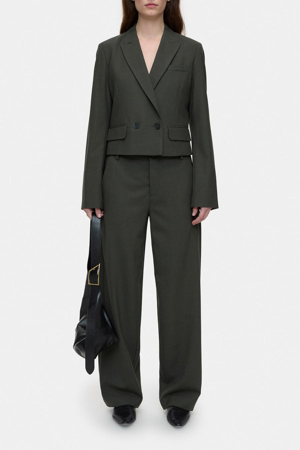 Fitted Blazer - Green Weed - Femme