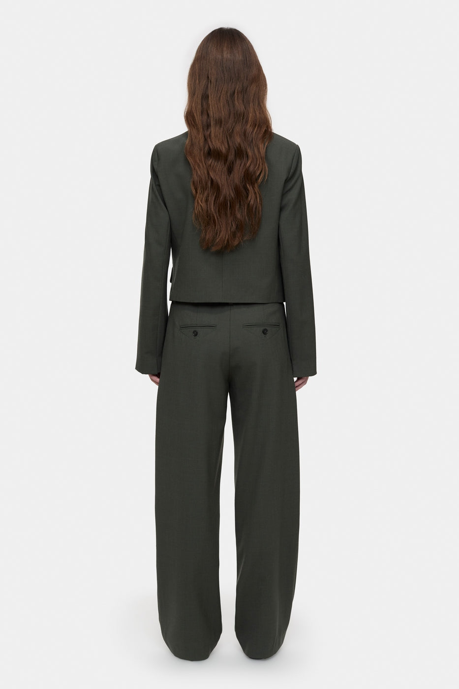 Fitted Blazer - Green Weed - Femme