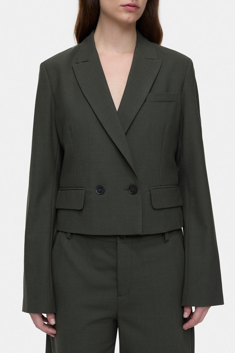 Fitted Blazer - Green Weed - Femme