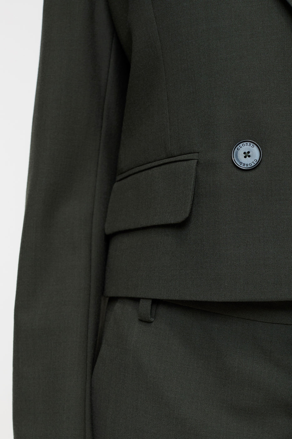 Fitted Blazer - Green Weed - Femme