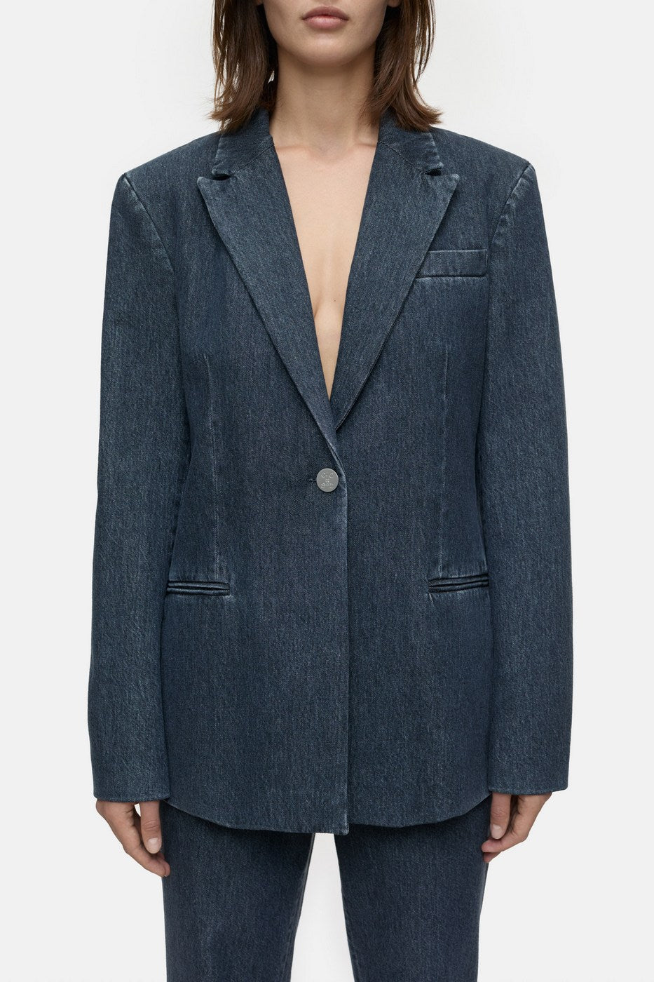 Slim Blazer - Dark Blue - Femme
