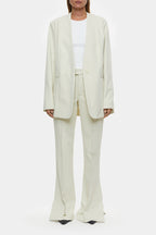 Collarless Blazer - Ivory - Femme