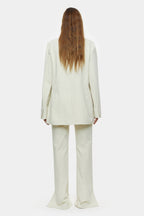 Collarless Blazer - Ivory - Femme