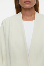 Collarless Blazer - Ivory - Femme