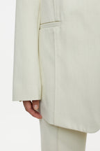 Collarless Blazer - Ivory - Femme