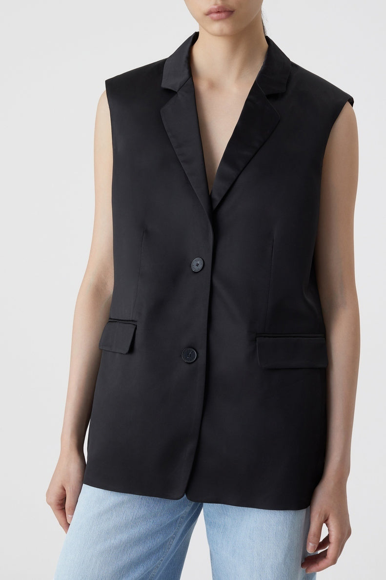 Blazer Vest - Black - Femme