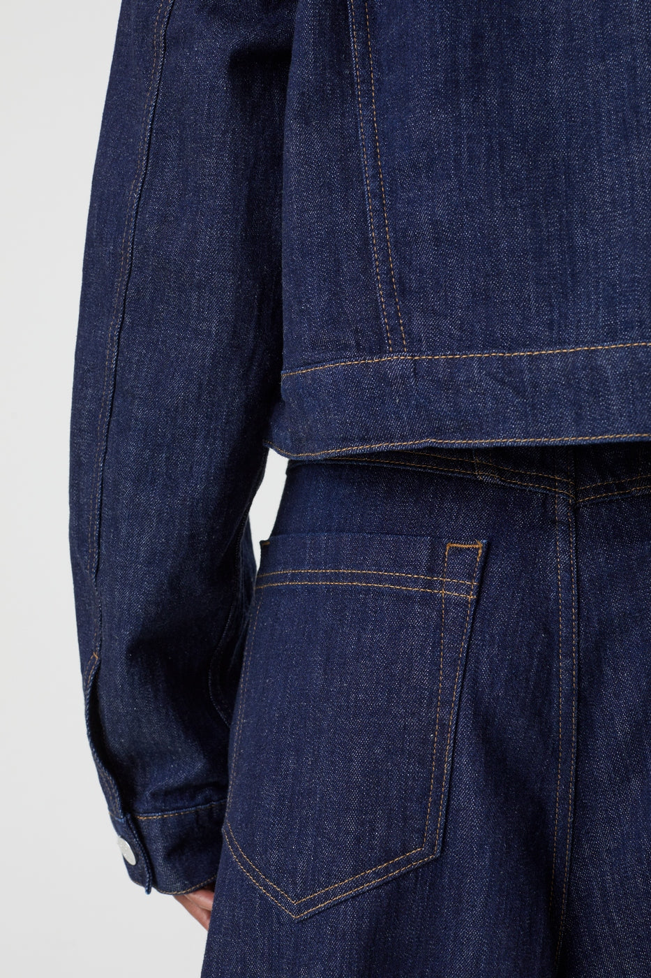 Veste En Jean Boxy  - Dark Blue - Femme