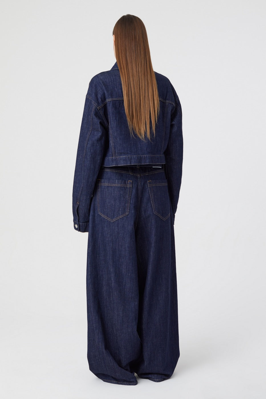 Veste En Jean Boxy  - Dark Blue - Femme