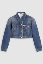 Veste En Jean Boxy - Mid Blue - Femme