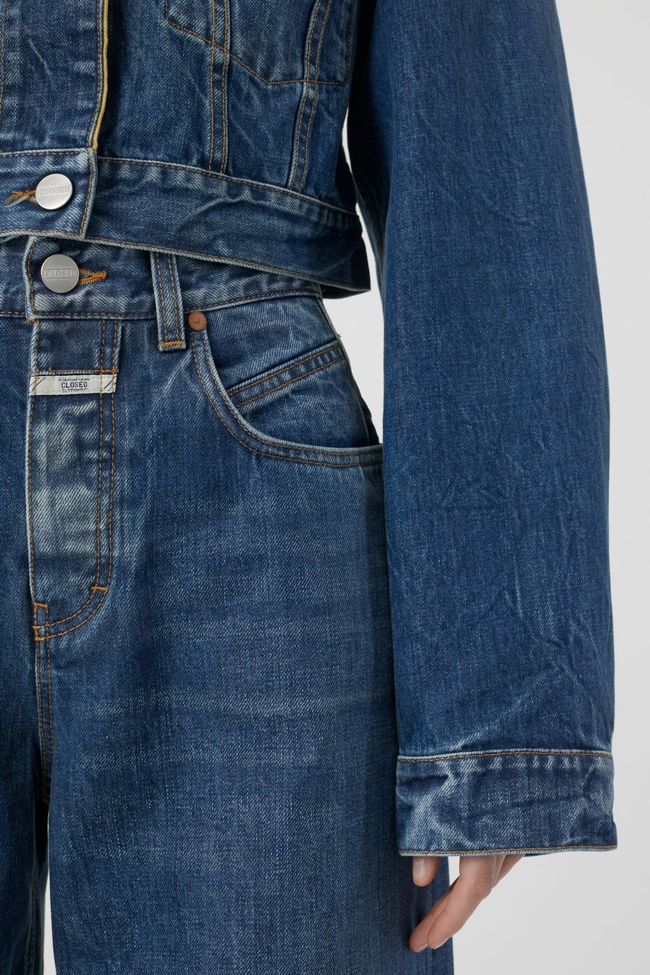 Veste En Jean Boxy - Mid Blue - Femme