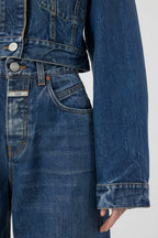Veste En Jean Boxy - Mid Blue - Femme