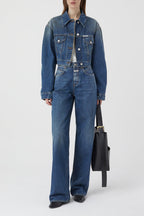 Veste En Jean Boxy - Mid Blue - Femme