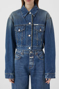 Veste En Jean Boxy - Mid Blue - Femme