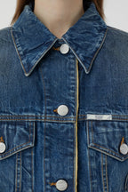 Veste En Jean Boxy - Mid Blue - Femme