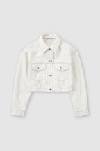 Veste En Jean Boxy - Ivory - Femme