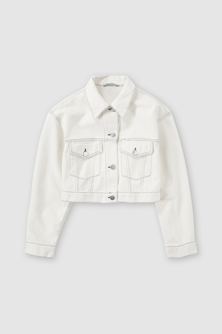 Veste En Jean Boxy - Ivory - Femme