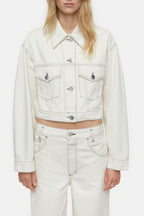 Veste En Jean Boxy - Ivory - Femme
